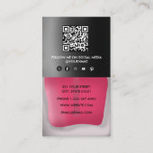 Nails Manicure Pedicure Beauty Nail Artist QR Code Visitekaartje (Achterkant)