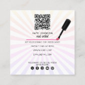 Nails Manicure Pedicure Beauty Nail Artist Retro Vierkante Visitekaartje (Achterkant)