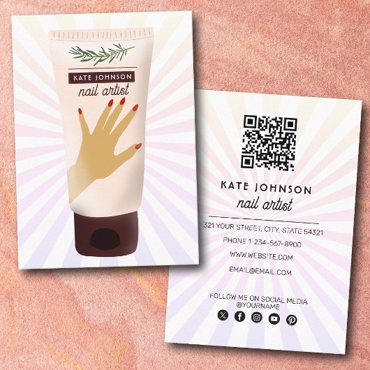 Nails Manicure Pedicure Beauty Nail Artist Unique Visitekaartje