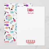 Nails Manicure Pedicure Beauty Salon  Bedankkaart (Voorkant / Achterkant)