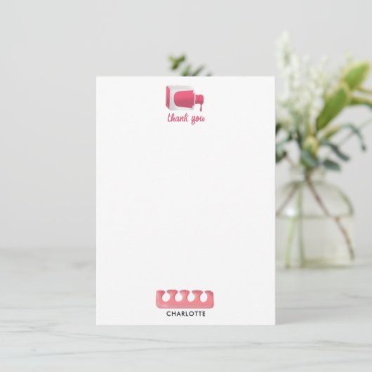 Nails Manicure Pedicure Beauty Salon  Bedankkaart (Staand voorkant)