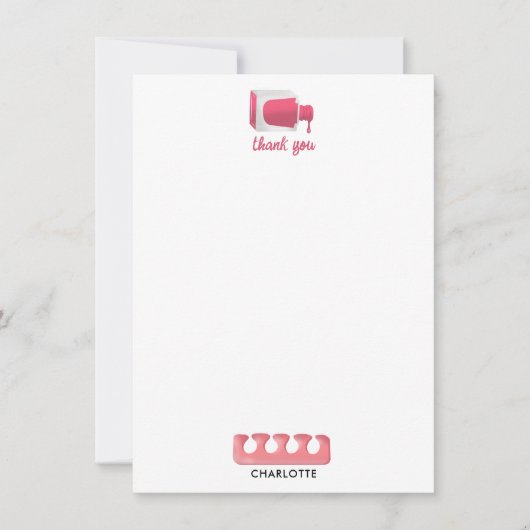 Nails Manicure Pedicure Beauty Salon  Bedankkaart (Voorkant)