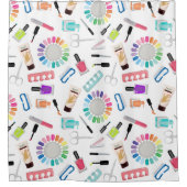 Nails Manicure Pedicure Beauty Salon  Douchegordijn (Voorkant)