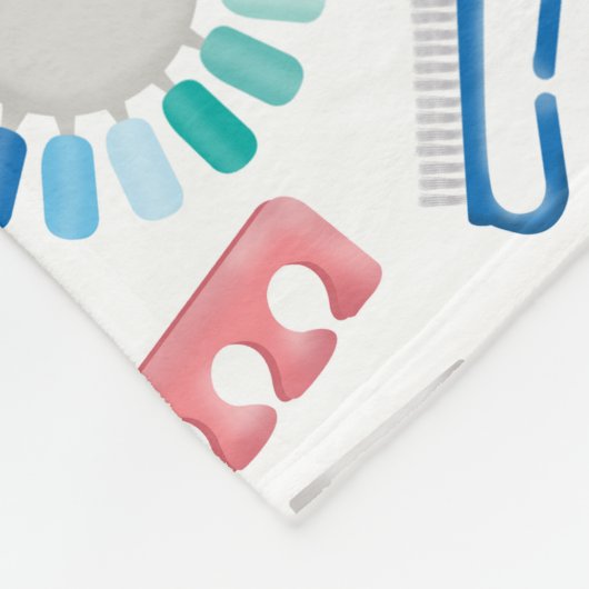 Nails Manicure Pedicure Beauty Salon Fleece Deken (Hoek)