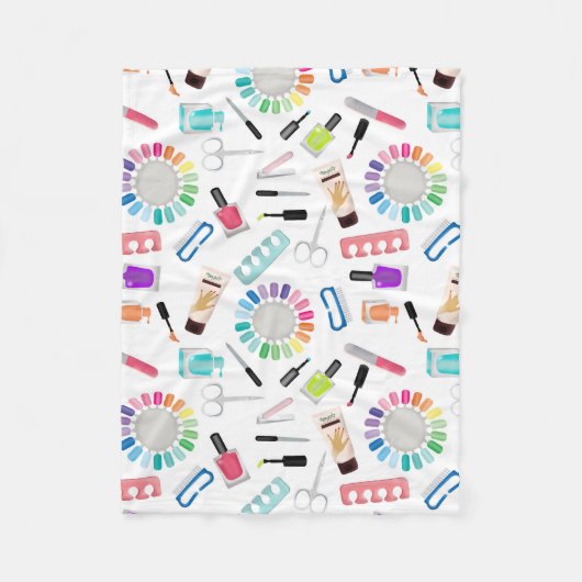Nails Manicure Pedicure Beauty Salon  Fleece Deken (Voorkant)