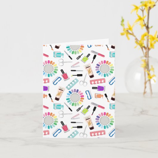 Nails Manicure Pedicure Beauty Salon  Kaart (Gele Bloem)