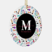 Nails Manicure Pedicure Beauty Salon Monogram Keramisch Ornament (Rechts)