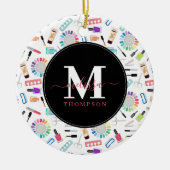 Nails Manicure Pedicure Beauty Salon Monogram Keramisch Ornament (Voorkant)