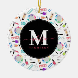 Nails Manicure Pedicure Beauty Salon Monogram Keramisch Ornament