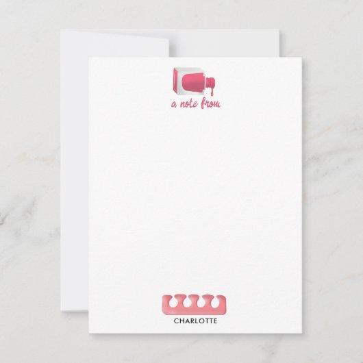 Nails Manicure Pedicure Beauty Salon  Notitiekaartje (Voorkant)