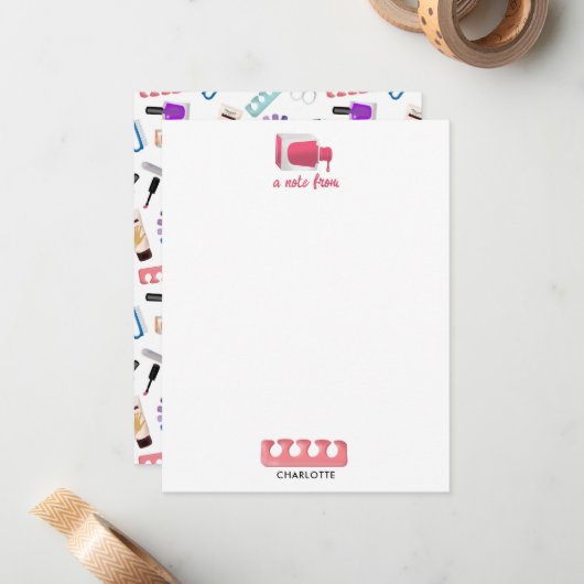 Nails Manicure Pedicure Beauty Salon  Notitiekaartje (Voorkant / Achterkant in situ)