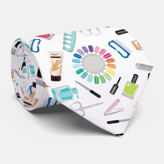 Nails Manicure Pedicure Beauty Salon  Stropdas (Opgerold)