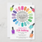 Nails Manicure Pedicure Mani Pedi Girls Birthday Kaart (Voorkant)