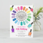 Nails Manicure Pedicure Mani Pedi Girls Birthday Kaart (Staand voorkant)