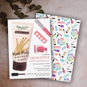 Nails Manicure Pedicure Mani Pedi Girls Birthday Kaart