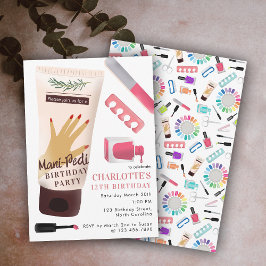 Nails Manicure Pedicure Mani Pedi Girls Birthday Kaart