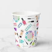 Nails Manicure Pedicure Mani Pedi Girls Birthday Papieren Bekers (Achterkant)