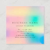 Nails Manicure Professional Holograaf Ombre Vierkante Visitekaartje (Achterkant)