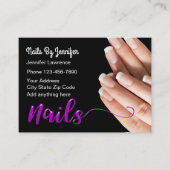 Nails Manicure Stylish Visitekaartje (Voorkant)