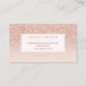 Nails marmering modern typografie blauw roos goud visitekaartje (Achterkant)