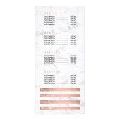 Nails modern goudtipografie marmer price list 8 reclamekaart (Achterkant)