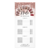 Nails Moderne goudprijslijst voor Roos Reclamekaart (Voorkant)