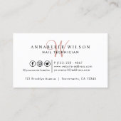 Nails Moderne Roos Gold Visitekaartje (Achterkant)