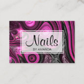 Nails Nail Artist Pedicure NailArt Paars Black Visitekaartje (Voorkant)