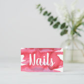 Nails Nail-technicus Waterverf  Visitekaartje (Staand voorkant)