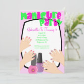 Nails, Nails, Nails Manicure Spa Birthday Party Kaart (Staand voorkant)