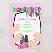 Nails, Nails, Nails Manicure Spa Birthday Party Kaart (Voorkant / Achterkant)