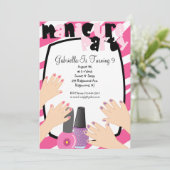 Nails, Nails, Nails Manicure Spa Birthday Party Kaart (Staand voorkant)