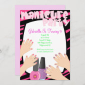 Nails, Nails, Nails Manicure Spa Birthday Party Kaart (Voorkant / Achterkant)
