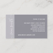 Nails Photo Afbeelding Sjabloon Calligrafie Handte Visitekaartje (Achterkant)