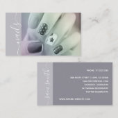 Nails Photo Afbeelding Sjabloon Calligrafie Handte Visitekaartje (Voorkant / Achterkant)