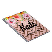 Nails Roos Gold Glitter Appointer Notitieboek (Rechterzijde)
