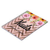 Nails Roos Gold Glitter Appointer Notitieboek (Linkerzijde)