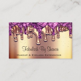 Nails Salon Artist Roos Gold Paarse schijven Roze Visitekaartje