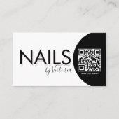 Nails Salon Beauty Artist QR CODE Visitekaartje (Voorkant)