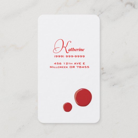 Nails Salon Beauty Spa Visitekaartje (Achterkant)