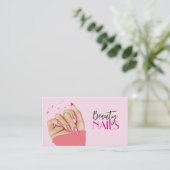 Nails Salon Business Card Visitekaartje (Staand voorkant)