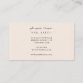 Nails Salon Business Card Visitekaartje (Achterkant)