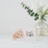 Nails Salon Business Card Visitekaartje (Staand voorkant)
