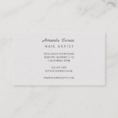 Nails Salon Business Card Visitekaartje (Achterkant)