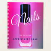 Nails salon elegante trendy roze afspraak boek planner (Voorkant)