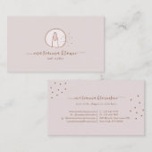 Nails salon girly roze trendy script visitekaartje (Voorkant / Achterkant)