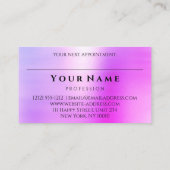 Nails Salon Manicure Drivers Holograaf Lips roze Visitekaartje (Achterkant)