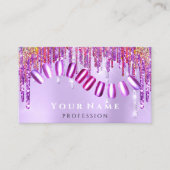 Nails Salon Manicurist Drift Holografisch Paars Visitekaartje (Voorkant)