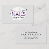 Nails Salon Quote Roze Visitekaartje (Voorkant / Achterkant)