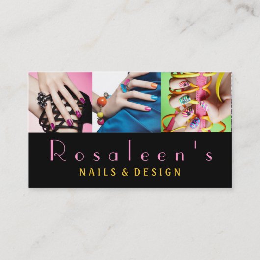 Nails, Salon, Spa, Beauty Visitekaartje (Voorkant)